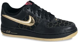 nike air force 1 womens black and gold