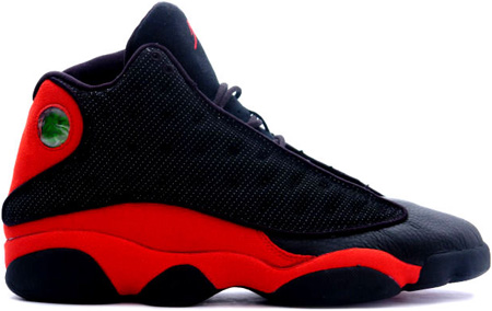 jordan 13 black and red and white