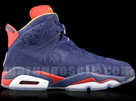 jordan 6. This Air Jordan 6 hosts a navy