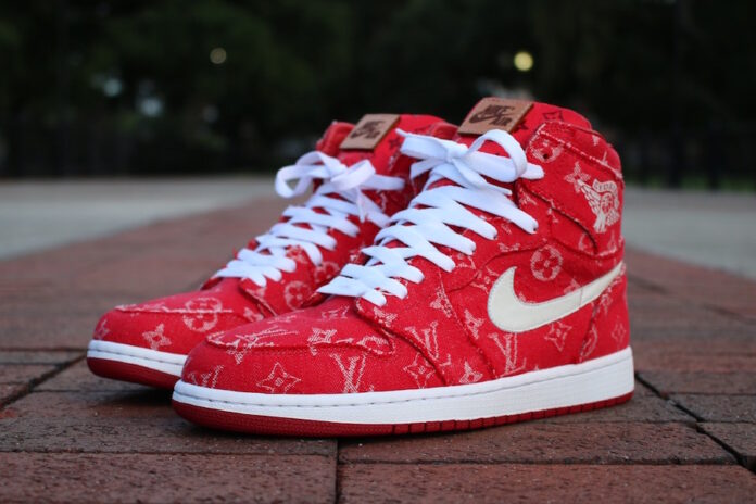 Supreme Louis Vuitton Air Jordan 1 Custom SneakerFiles