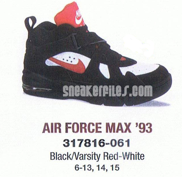 nike air force max 93 black