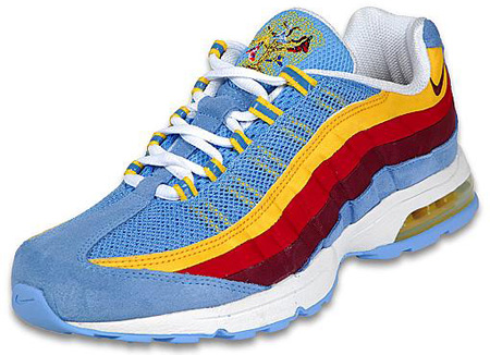 blue red and yellow air max
