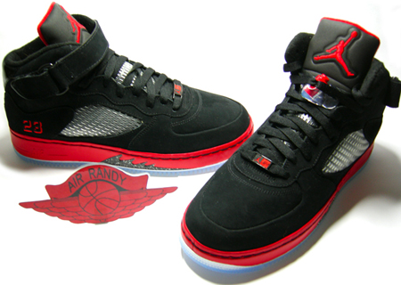 Air Jordan 5 x AF1 Fusion Black/Red | SneakerFiles