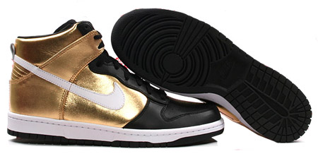 Nike Dunk High - Metallic Gold/White 