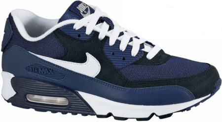 navy blue and white air max 90