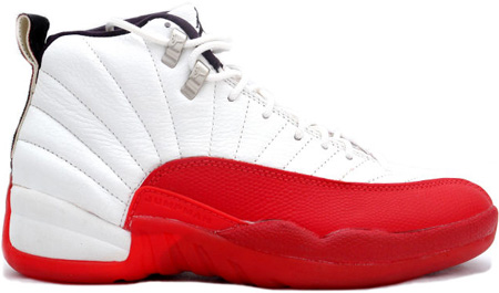 12 jordans red and white