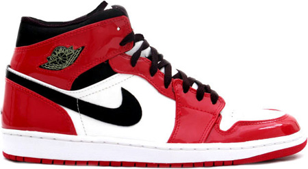 all red patent leather jordans