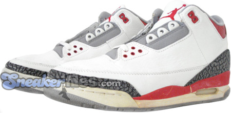 jordan 3 white and red