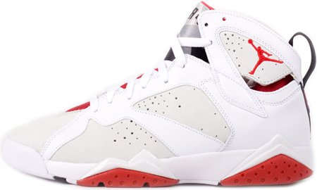 jordan 7 white and red