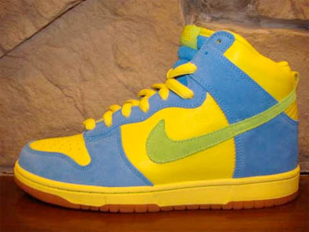 nike dunk blue and yellow
