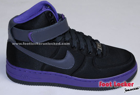 black and purple air force 1