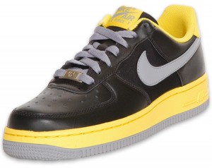 Nike Womens Air Force 1 – Black / Grey / Yellow