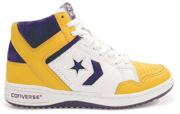 yellow and purple converse