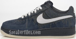 Nike Air Force 1 Low Elephant Print Blue / Black – Silver