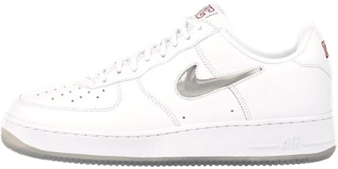 nike air force 1 white with silver swoosh