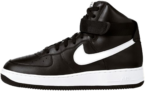 air force one high top black and white