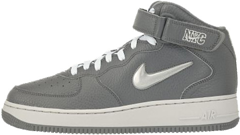 Nike Air Force 1 (Ones) 1998 Mid SC NYC Cool Grey / Metallic Silver ...