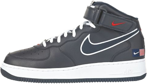 Nike Air Force 1 (Ones) 1998 Mid SC USA Obsidian / Obsidian - White ...