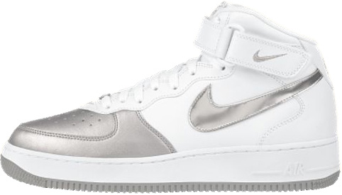 Nike Air Force 1 (Ones) 1998 Mid SJ White / Metallic Silver | SneakerFiles
