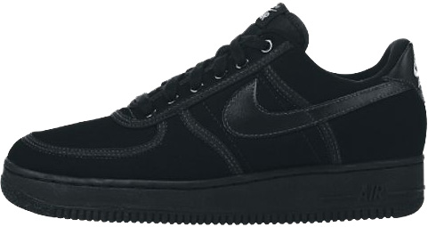 Nike Air Force 1 (Ones) 1995 Low Canvas Black / Black - White | SneakerFiles
