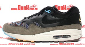 Nike Womens Air Max 1 Premium – Black – Granite – Dark Cinder