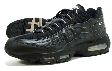 all black leather air max 95