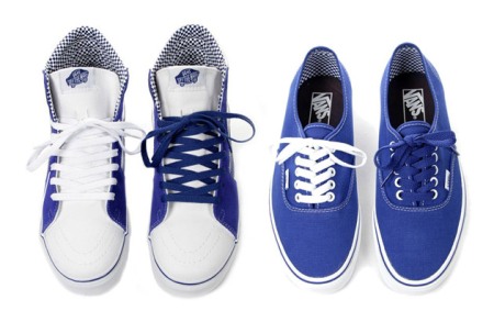 royal blue and white checkered vans
