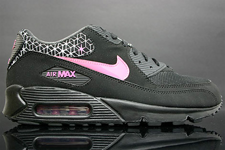 black pink and white air max