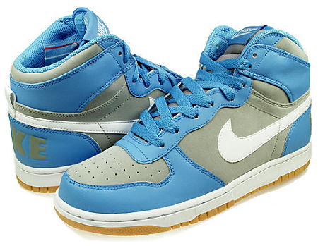 blue and white nikes high tops