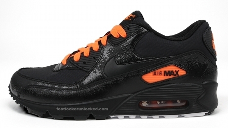 black and orange air max 90