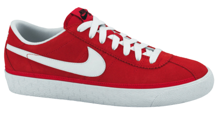 white nike shoes with red swoosh