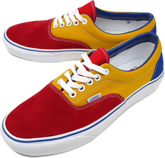new vans red yellow blue