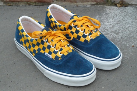 vans checkerboard black and yellow