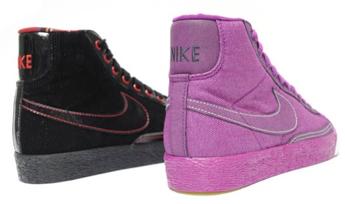 Women's Nike Blazer Black Corduroy and 