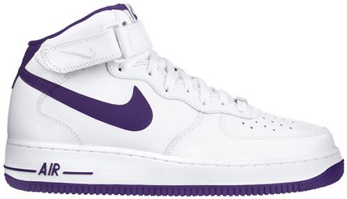 white purple air force 1