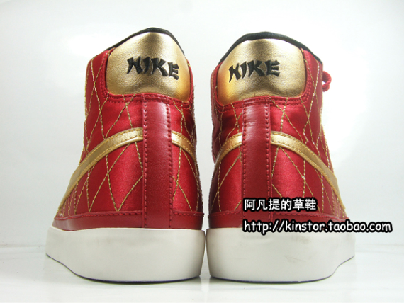 Nike Blazer Mid – Varsity Red / Sail – Metallic Gold