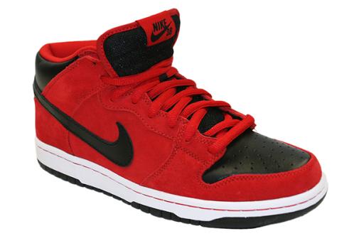 nike sb dunk red and black