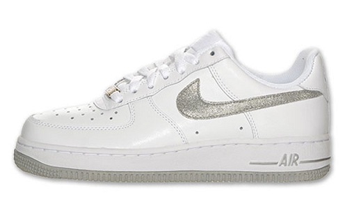 nike air force 1 silver and white