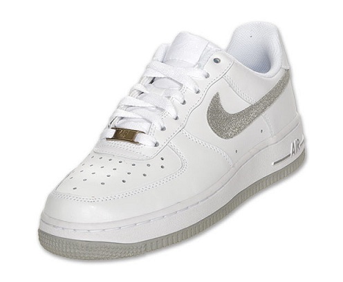 nike white and silver air force 1