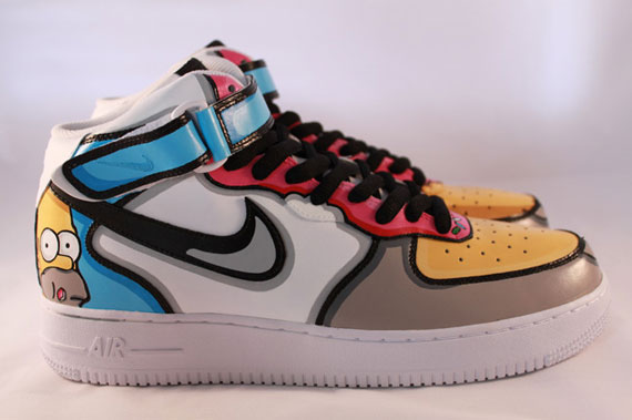 Nike Air Force 1 Mid - 'Homer Simpson' Custom | SneakerFiles