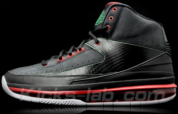 gucci jordans green and red