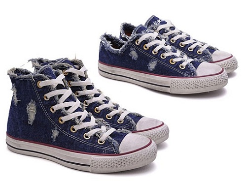 distressed converse shoes