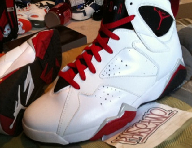 red and white jordans 7