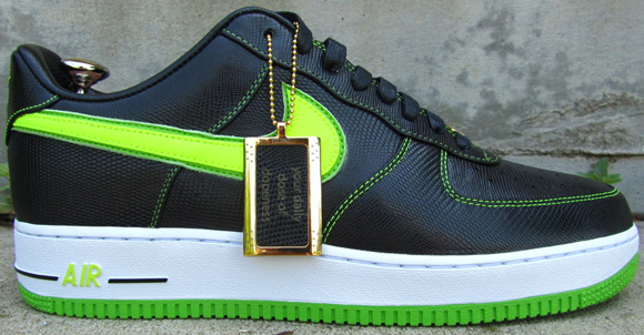 black and neon green air force 1