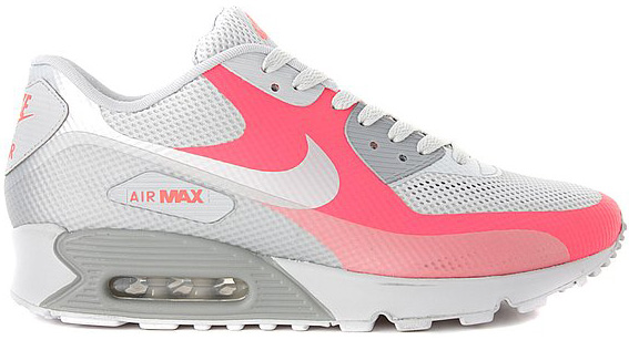 gray and pink air max