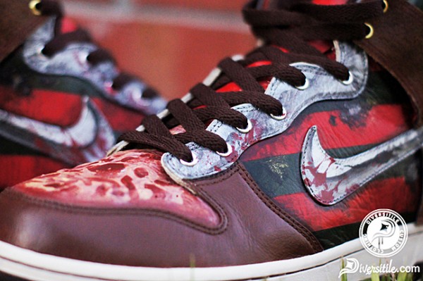 Custom: Nike Dunk High x Diversitile 'Nightmare' | Freddy Krueger ...