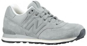 gray and white new balance shoes