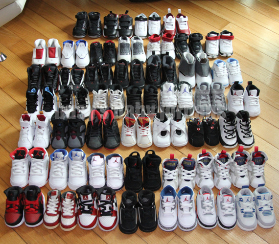 collection of jordans