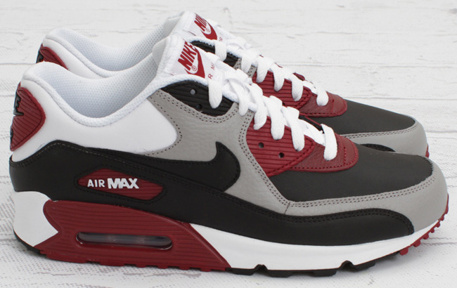 grey and red air max 90