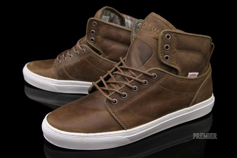 vans high top brown leather cheap online